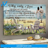 My only love - I love you because you're my life Couple Landscape Canvas Prints - Wall Art