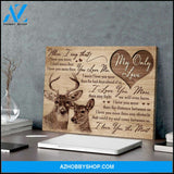 My Only Love I Love You The Most Buck and Doe Couple Canvas Wall Art Decor Gift For Him Gift For Her