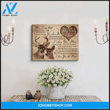 My Only Love I Love You The Most Buck and Doe Couple Canvas Wall Art Decor Gift For Him Gift For Her