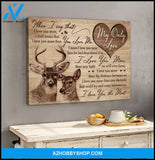 My Only Love I Love You The Most Buck and Doe Couple Canvas Wall Art Decor Gift For Him Gift For Her