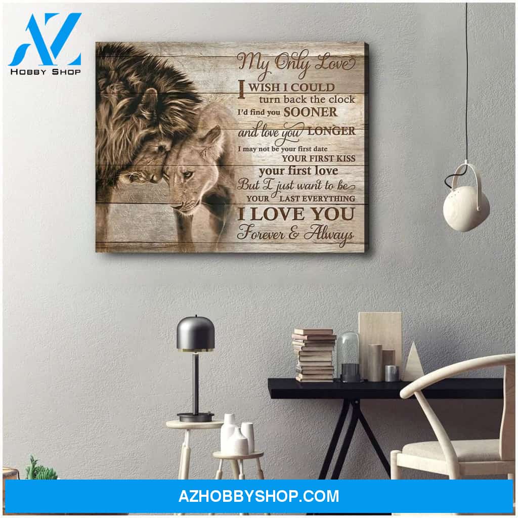 My Only Love Lion Wall Art Canvas