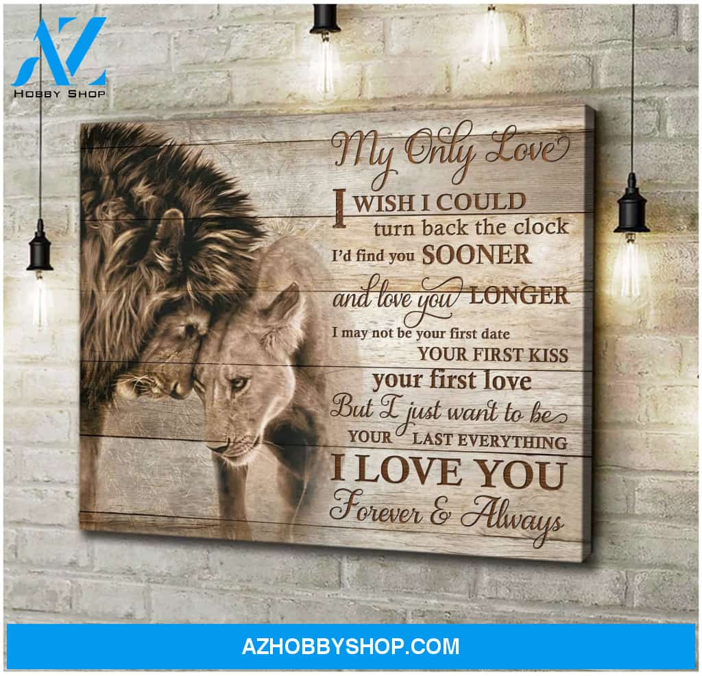 My Only Love Lion Wall Art Canvas