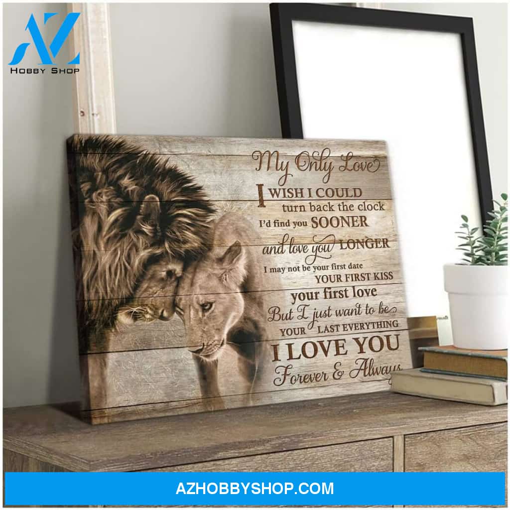 My Only Love Lion Wall Art Canvas
