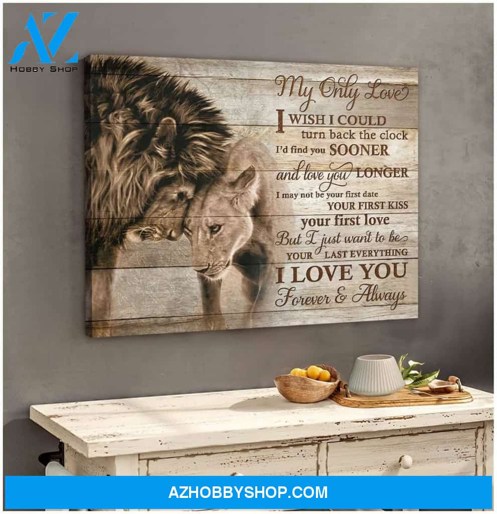 My Only Love Lion Wall Art Canvas