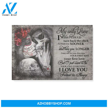 My only love - Skull Couple - Personalized Canvas