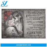 My only love - Skull Couple - Personalized Canvas
