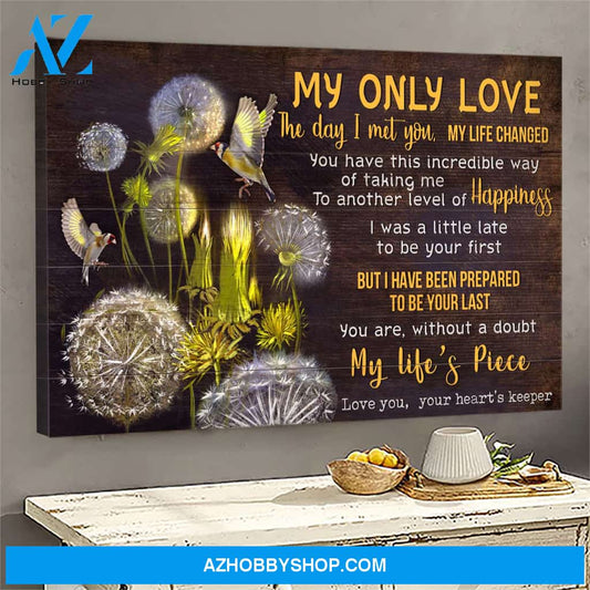 My only love - The day I met you, my life changed Couple Landscape Canvas Prints - Wall Art
