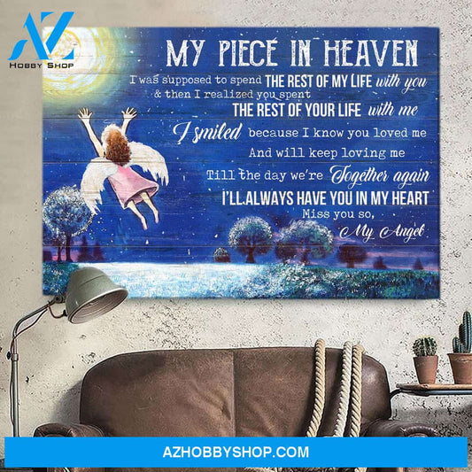 My piece in heaven - I'll always have you in my heart 2 Heaven Landscape Canvas Prints - Wall Art
