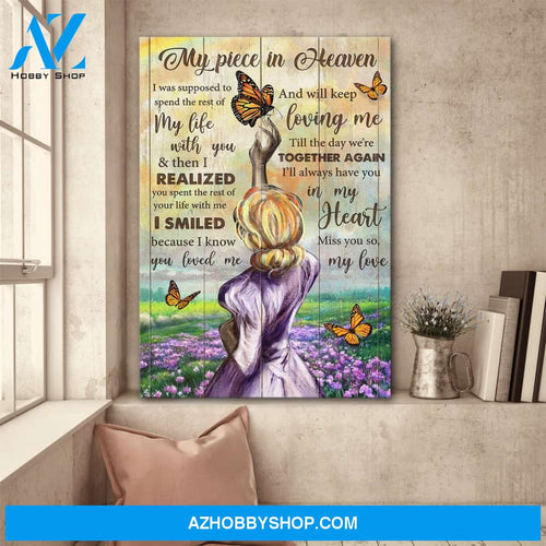 My piece in heaven - I'll always have you in my heart Portrait Canvas Prints - Wall Art