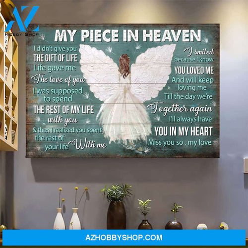 My piece in heaven - Life gave me the gift of you Heaven Landscape Canvas Prints, Wall Art