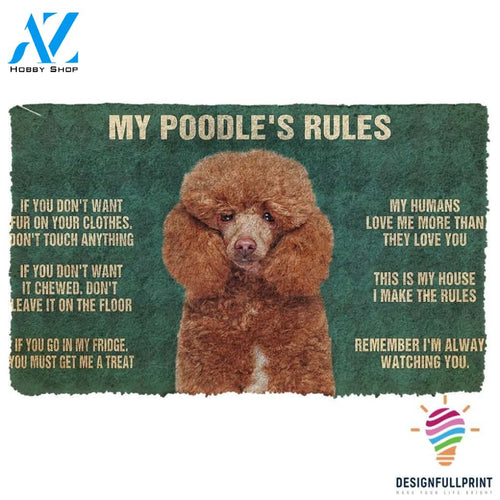 My Poodle Rules Welcome Doormat NHD