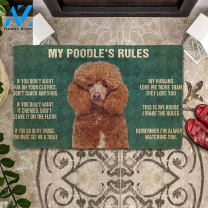 Gearhumans Gearhuman 3D My Poodle's Rules Doormat