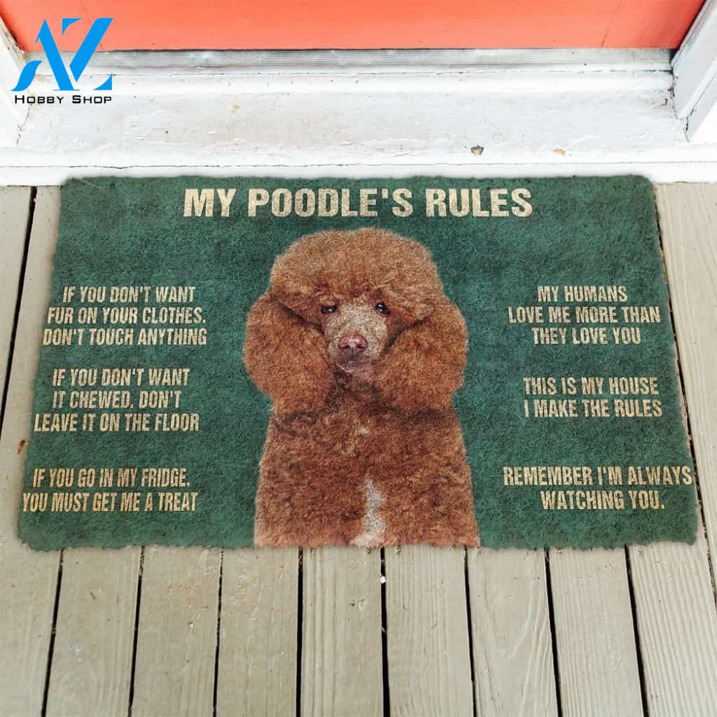 Gearhumans Gearhuman 3D My Poodle's Rules Doormat