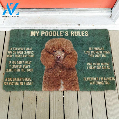 Gearhumans Gearhuman 3D My Poodle's Rules Doormat