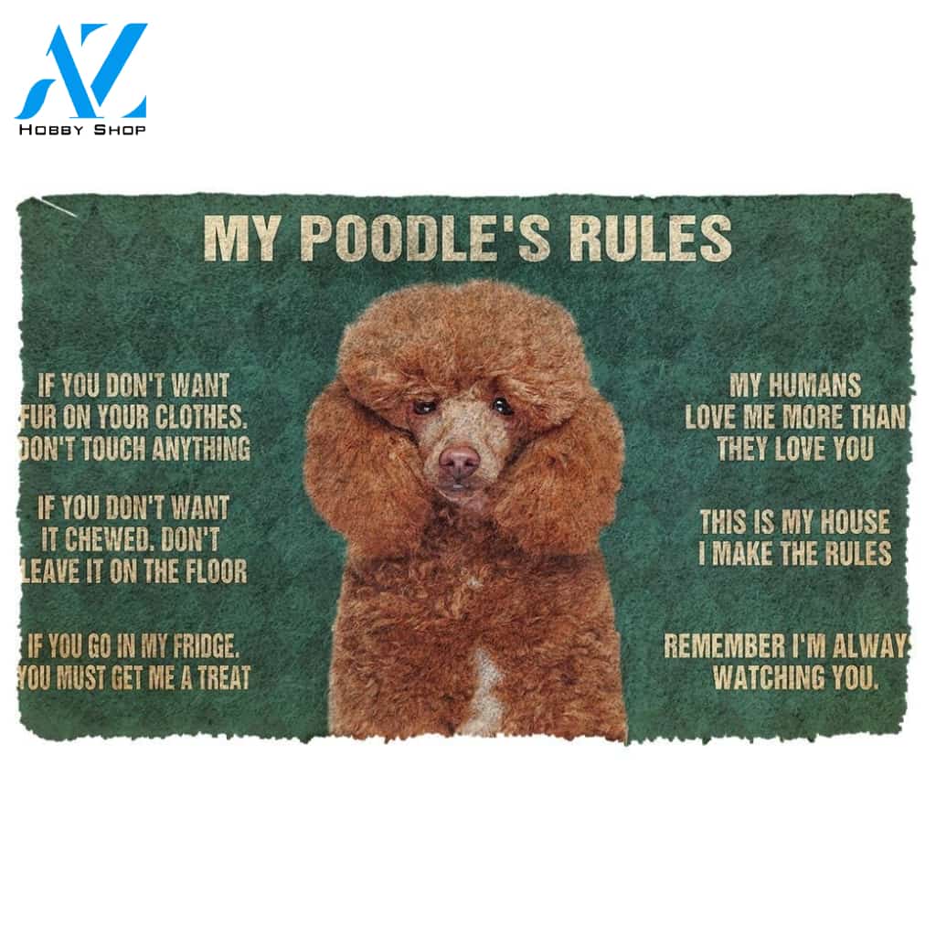 Gearhumans Gearhuman 3D My Poodle's Rules Doormat
