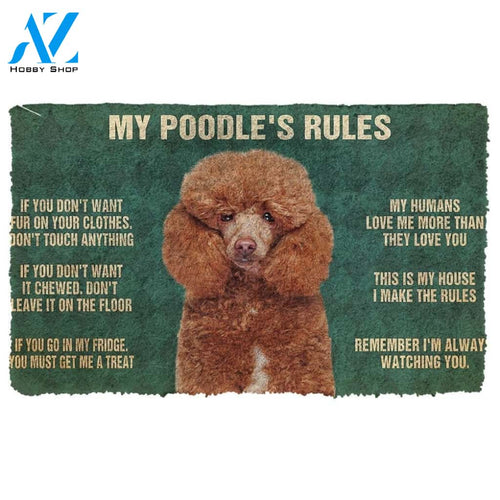 Gearhumans Gearhuman 3D My Poodle's Rules Doormat