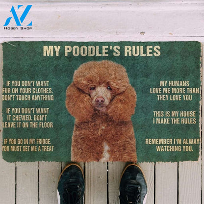 Gearhumans Gearhuman 3D My Poodle's Rules Doormat
