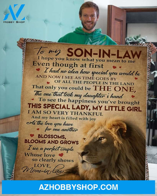 My Son In Law Blossoms Mom In Law Blanket Fleece Blanket
