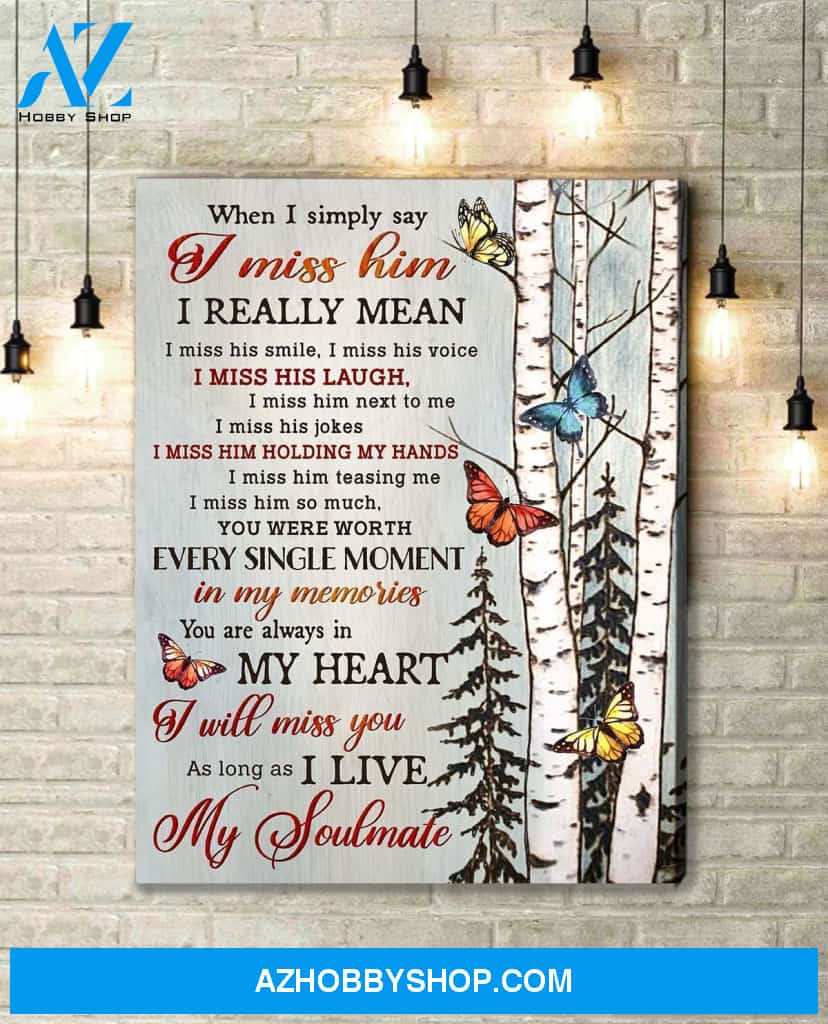 Zalooo My Soulmate Butterfly Wall Art Canvas