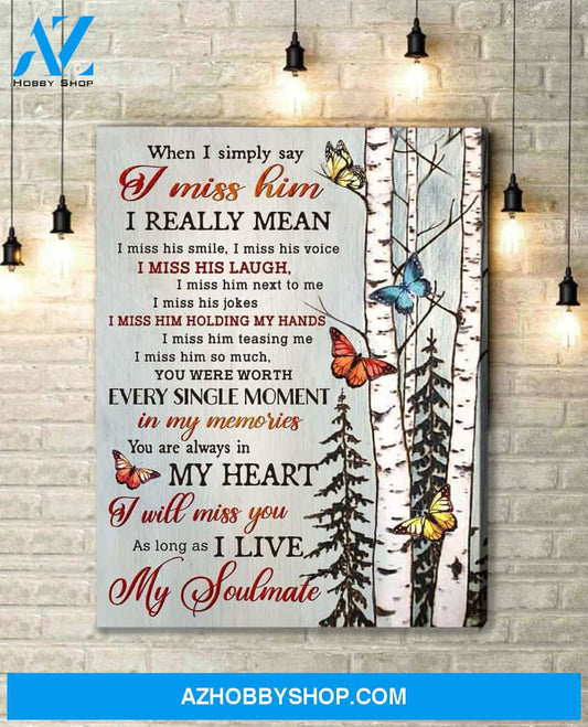 Zalooo My Soulmate Butterfly Wall Art Canvas