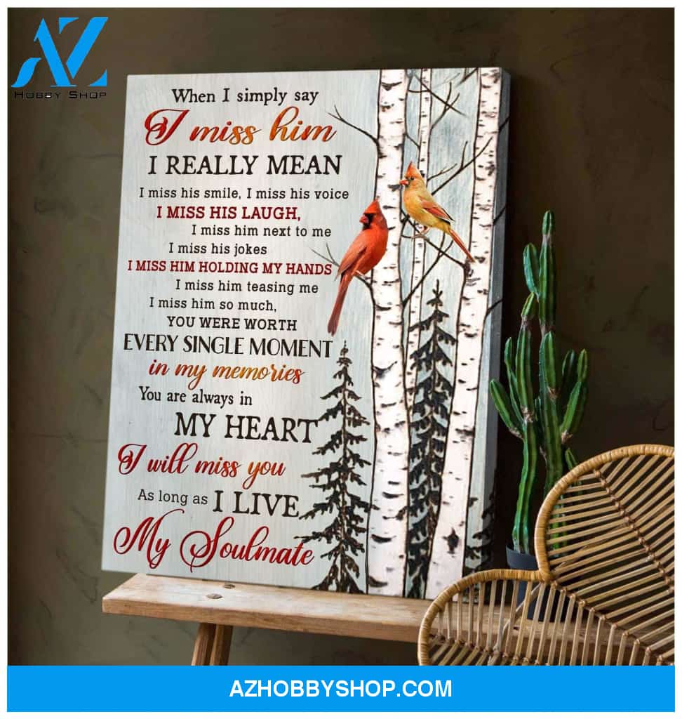 My Soulmate Cardinal Wall Art Canvas