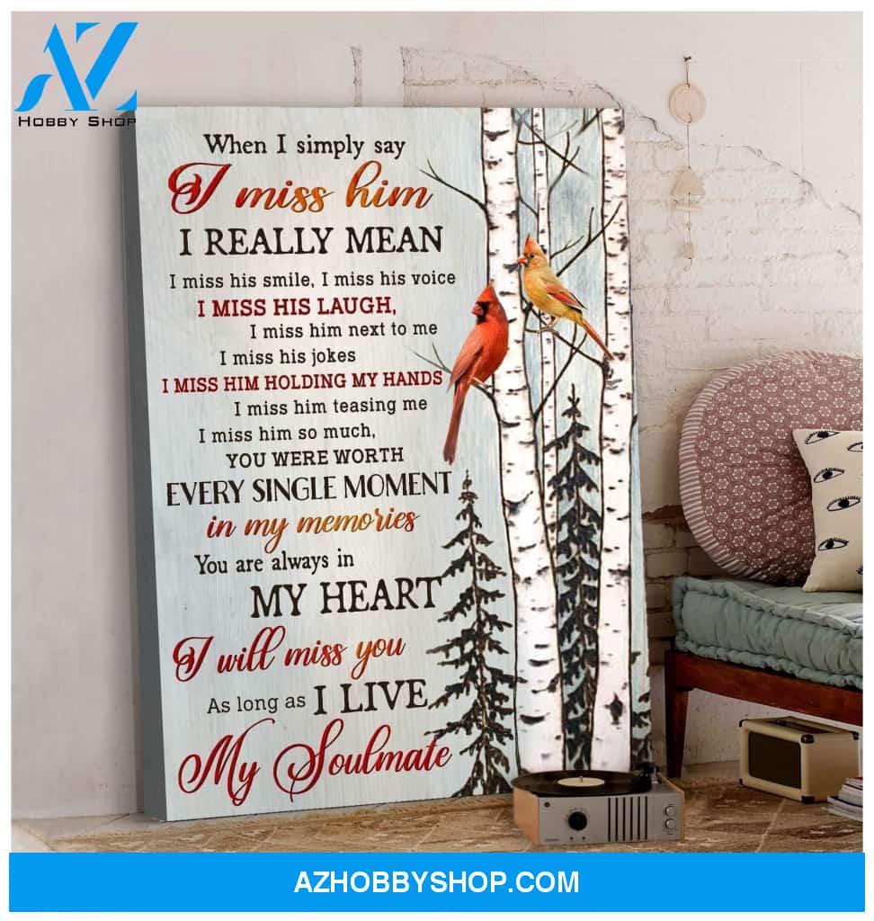 My Soulmate Cardinal Wall Art Canvas