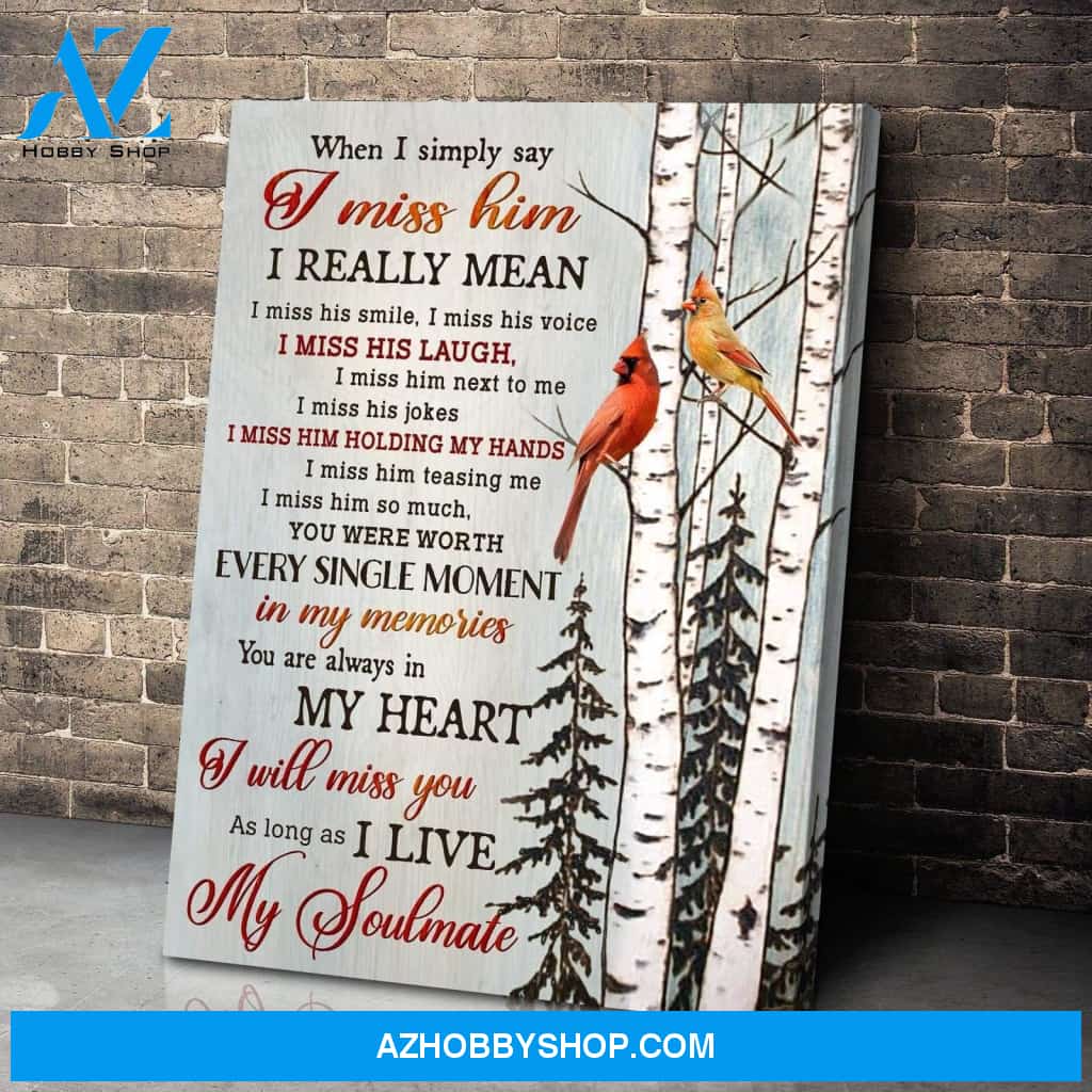 My Soulmate Cardinal Wall Art Canvas
