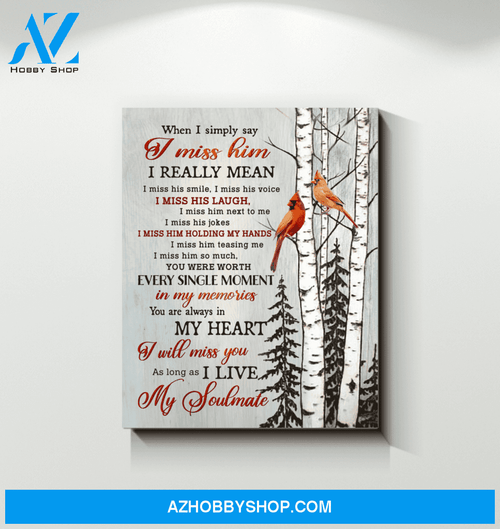 My Soulmate Cardinal Wall Art Canvas