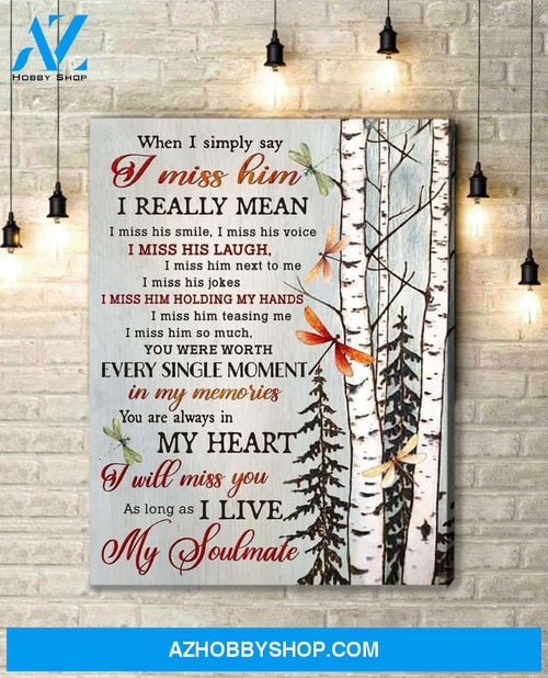 My Soulmate Dragonfly Wall Art Canvas
