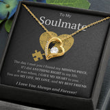 My Soulmate My Missing Puzzle Piece Forever Love Heart Necklace
