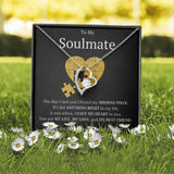 My Soulmate My Missing Puzzle Piece Forever Love Heart Necklace