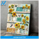 My Sunshine Hummingbird Wall Art Canvas