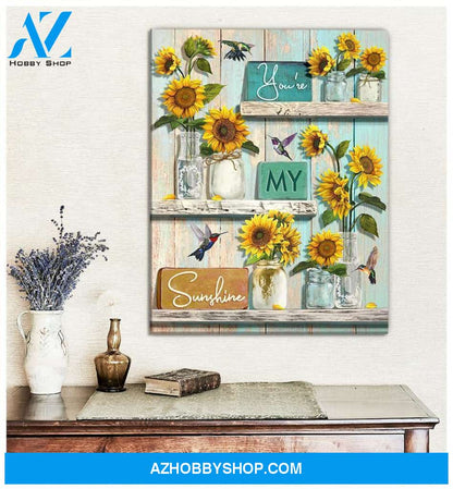 My Sunshine Hummingbird Wall Art Canvas