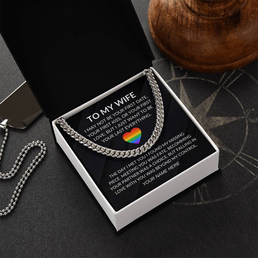My Wife - Fate- Cuban Link Chain - Custom Signature