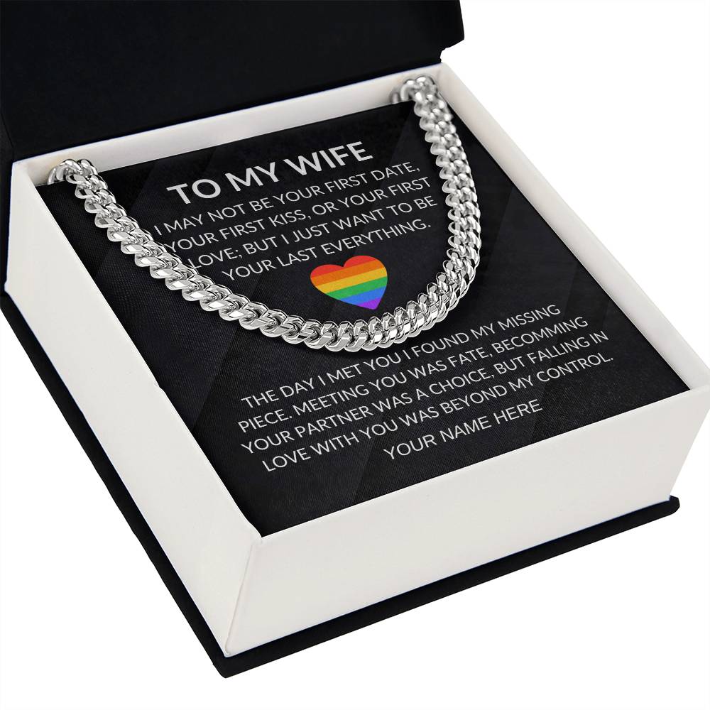 My Wife - Fate- Cuban Link Chain - Custom Signature