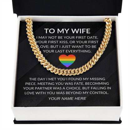 My Wife - Fate- Cuban Link Chain - Custom Signature
