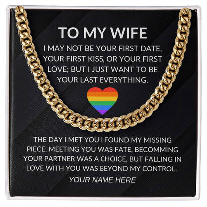My Wife - Fate- Cuban Link Chain - Custom Signature