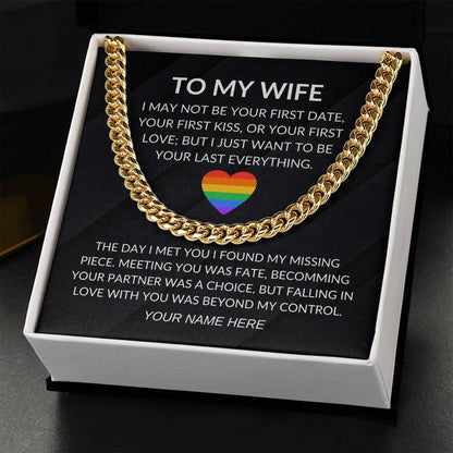 My Wife - Fate- Cuban Link Chain - Custom Signature