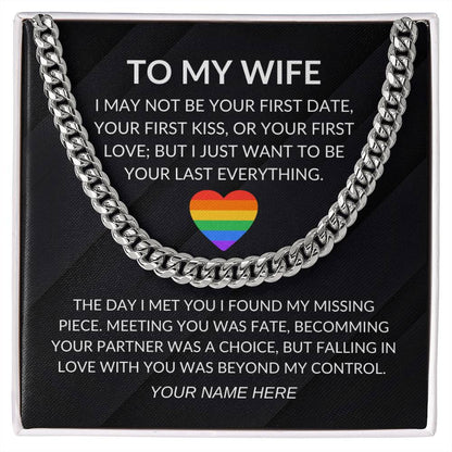 My Wife - Fate- Cuban Link Chain - Custom Signature