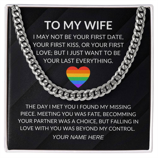 My Wife - Fate- Cuban Link Chain - Custom Signature
