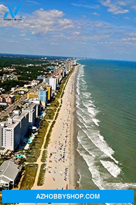 Myrtle Beach South Carolina Aerial View Of Myrtle Beach Coastline Photography 