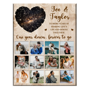 Photo Collage Gift For Couple, Night Sky Anniversary Gift
