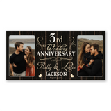 3 Year Anniversary Custom Canvas Print, 3rd Wedding Anniversary Gift