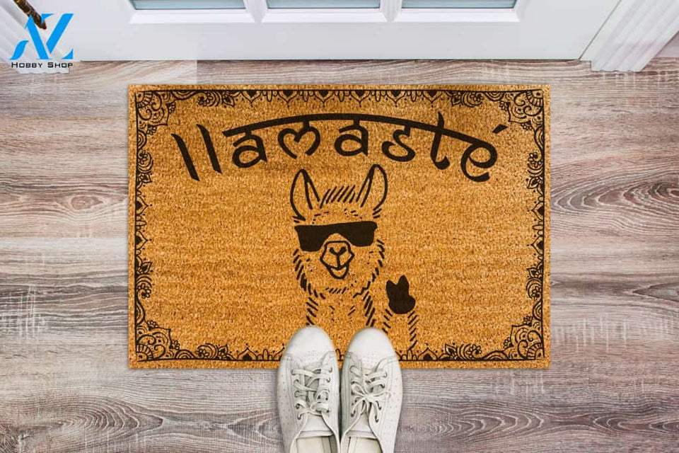 Namaste Coir Pattern All Over Printing Doormat | Welcome Mat | House Warming Gift