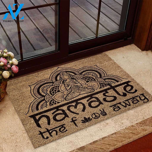 Namaste the f away Yoga Doormat | Welcome Mat | House Warming Gift