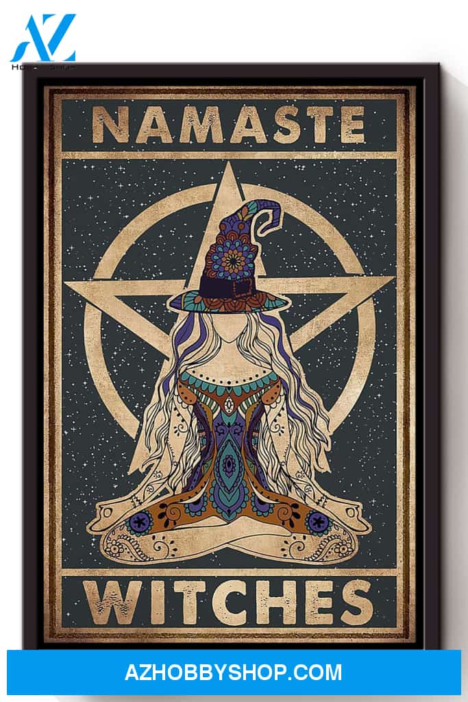 Namaste Witch Halloween Canvas And Poster, Wall Decor Visual Art, Halloween Gift, Happy Halloween