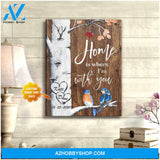 Name and Date Canvas with you Bluebird Wall Art Decor