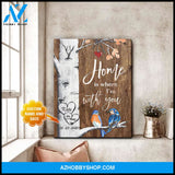 Name and Date Canvas with you Bluebird Wall Art Decor