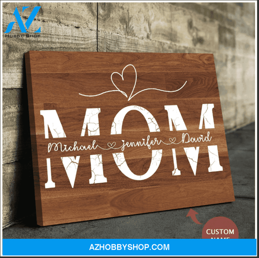 Personalized Canvas, Name Mom Canvas Wall Art Gift Mother's Day