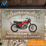 Name’s Motorcycle Garage Personalized Rubber Base Doormat